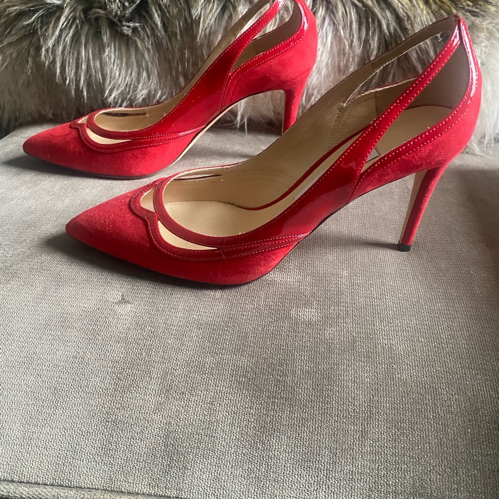 Jimmy Choo Red Suede Heels
